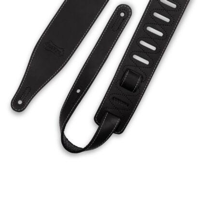 Levy's Butter-Soft Leather Guitar Strap | Distressed Black (2.5" Wide) - Image 3