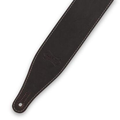 Levy's Butter-Soft Leather Guitar Strap | Distressed Dark Brown (2.5" Wide) - Image 2