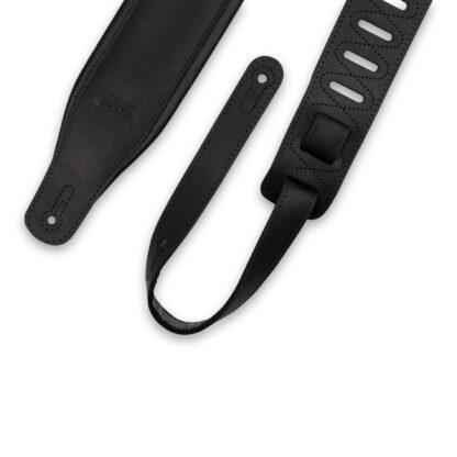 Levy's Butter-Soft Leather Guitar Strap | Distressed Black (3.25″ Wide) - Image 3