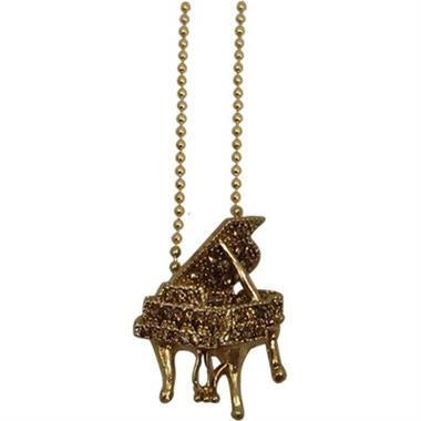 Aim Gifts Necklace | G Piano Crystal Amber/Gold