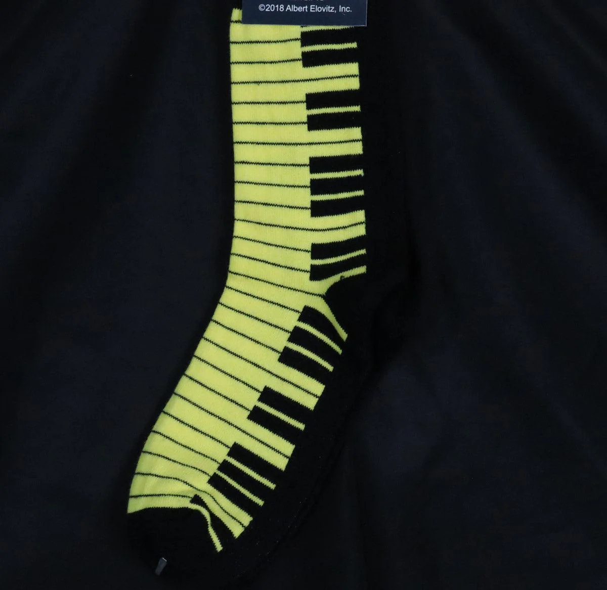 Musical Keyboard Socks | Neon Yellow (Great gift idea!)