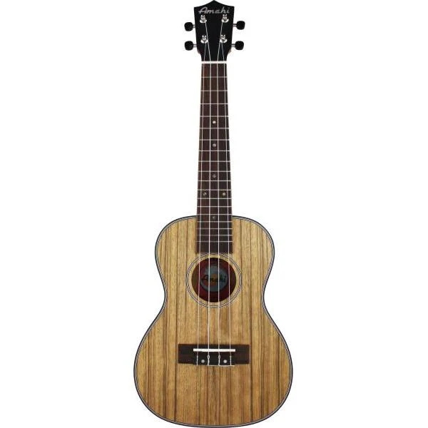 Amahi Nouveau Concert Ukulele | Black & White Walnut
