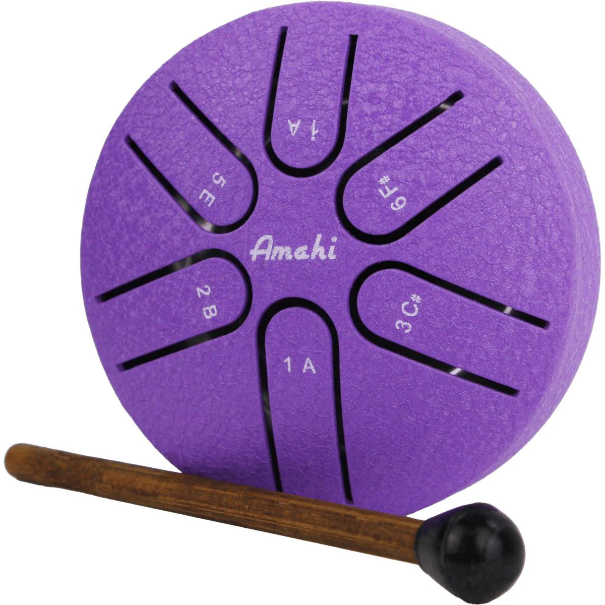 Amahi Steel Tongue Drum A Major Tuning | 3" | Purple