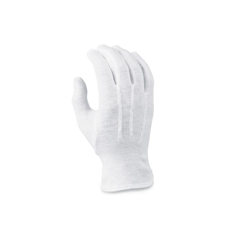 Wrist-Length Cotton Marching Band Gloves | Black (X-Large) - Image 2