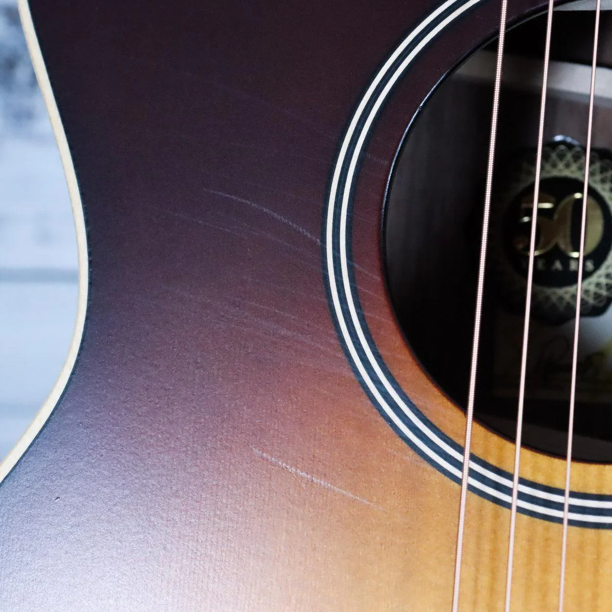 *Bstock* Taylor 50th Anniversary AD14ce-SB | Tobacco Sunburst Top - Image 7