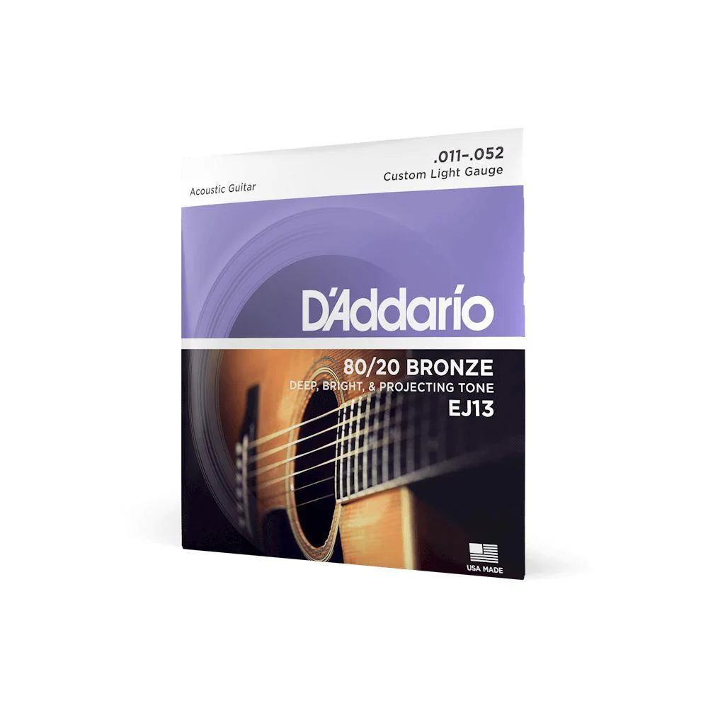 D'Addario 80/20 Bronze Acoustic Guitar Strings | Custom Light | 11-52