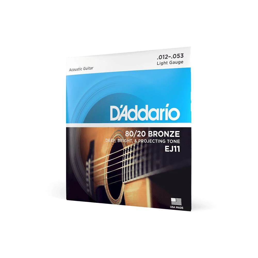 D'Addario 80/20 Bronze Acoustic Guitar Strings | Light | 12-53