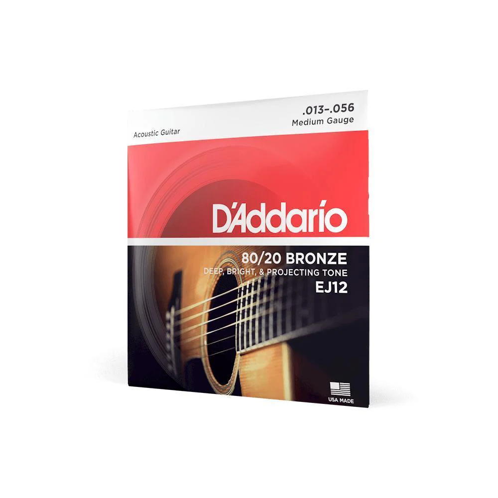 D'Addario 80/20 Bronze Acoustic Guitar Strings | Medium | 13-56