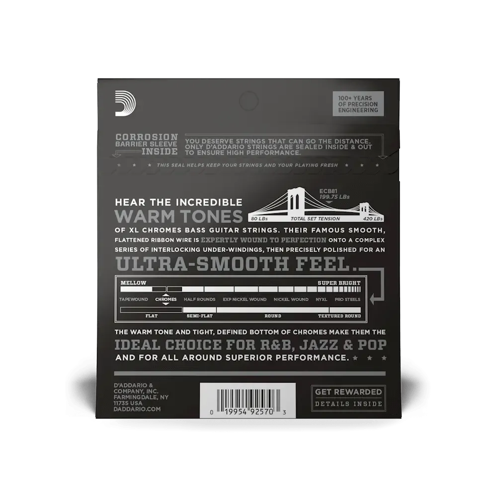 D'Addario ECB81 Chromes Bass Strings - Image 2