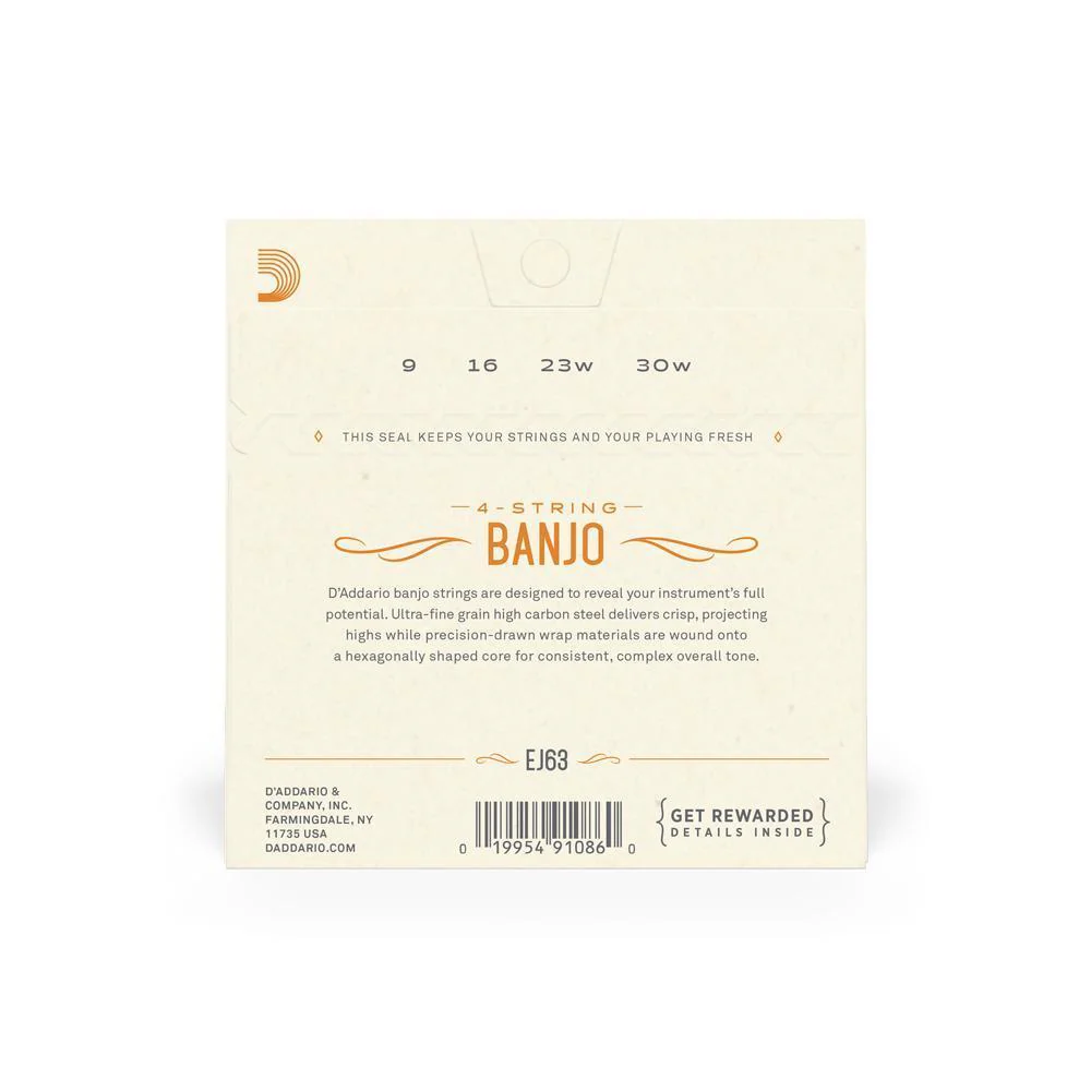 D'Addario Nickel-Plated Steel Tenor Banjo Strings | 9-30 - Image 2