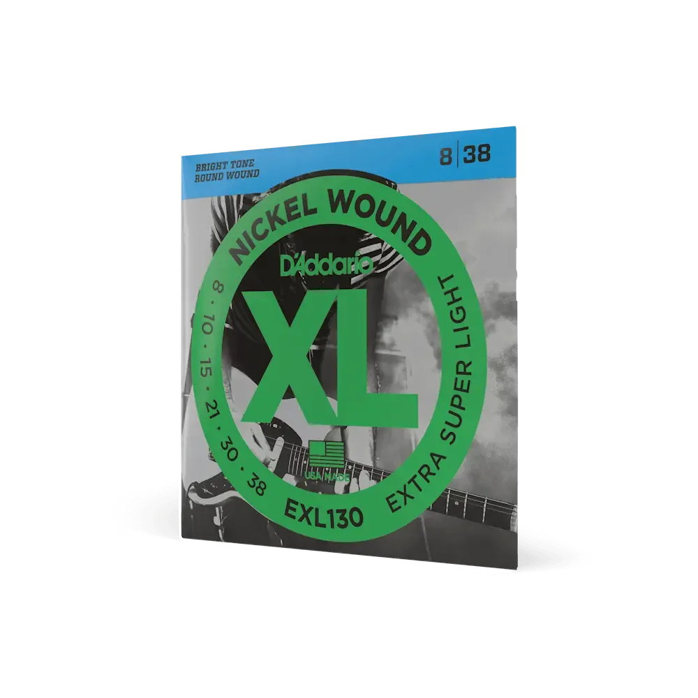 D'Addario XL Nickel Wound Electric Guitar Strings | 8-38 (Extra Super Light)