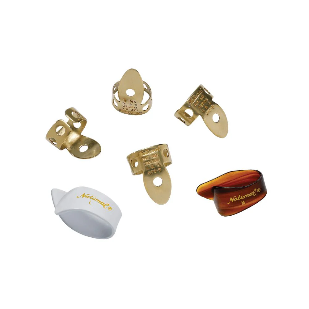 D'Addario National Brass Finger Pick Bundle | 6 pack