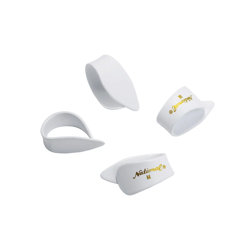 D'Addario National Celluloid Thumb Picks | Medium | White | 4-Pack