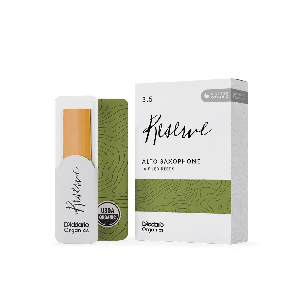 D'Addario Organic Reserve Alto Sax Reeds | 3.5 | 10-Pack