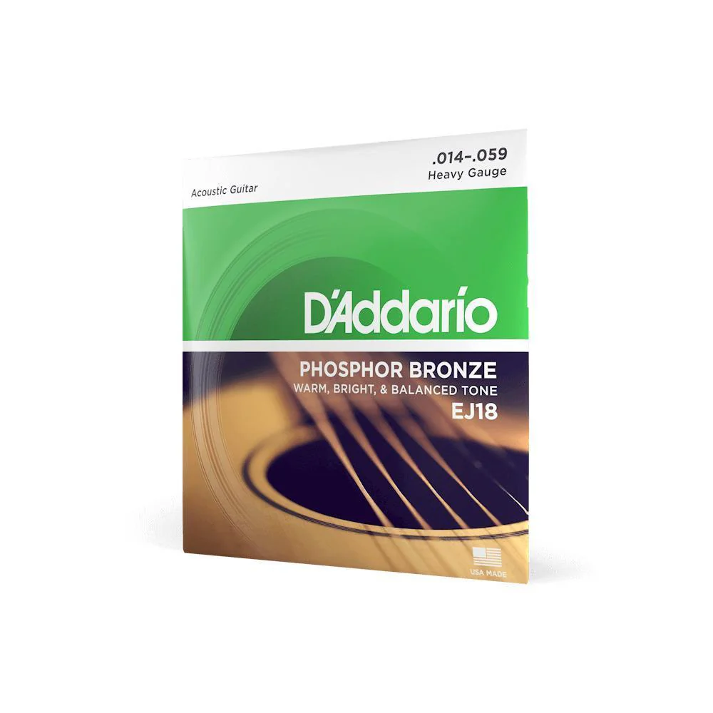 D'Addario Phosphor Bronze Acoustic Guitar Strings | Heavy | 14-58
