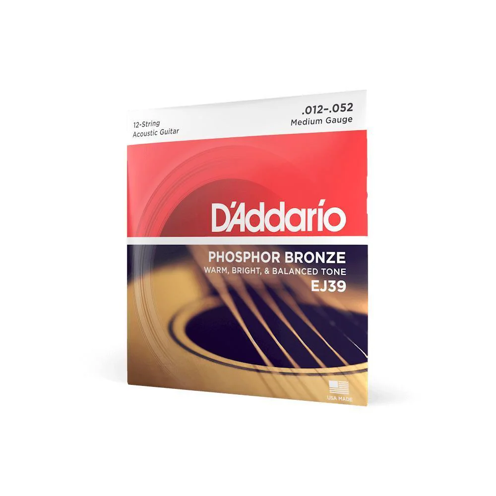D'Addario Phosphor Bronze Acoustic Guitar Strings | Medium | 12-52