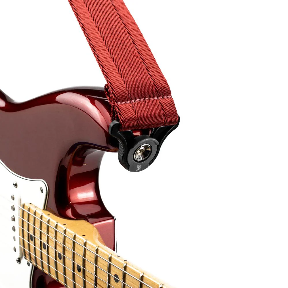 D'Addario Planet Waves Auto Lock Guitar Strap | Nylon | Blood Red