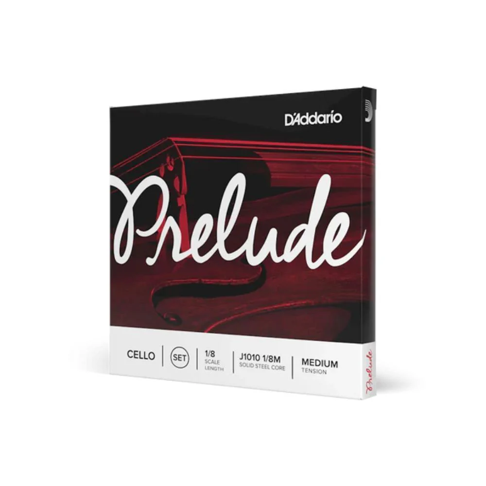 D'Addario Prelude Cello String Set | 1/8 Scale (Medium Tension)