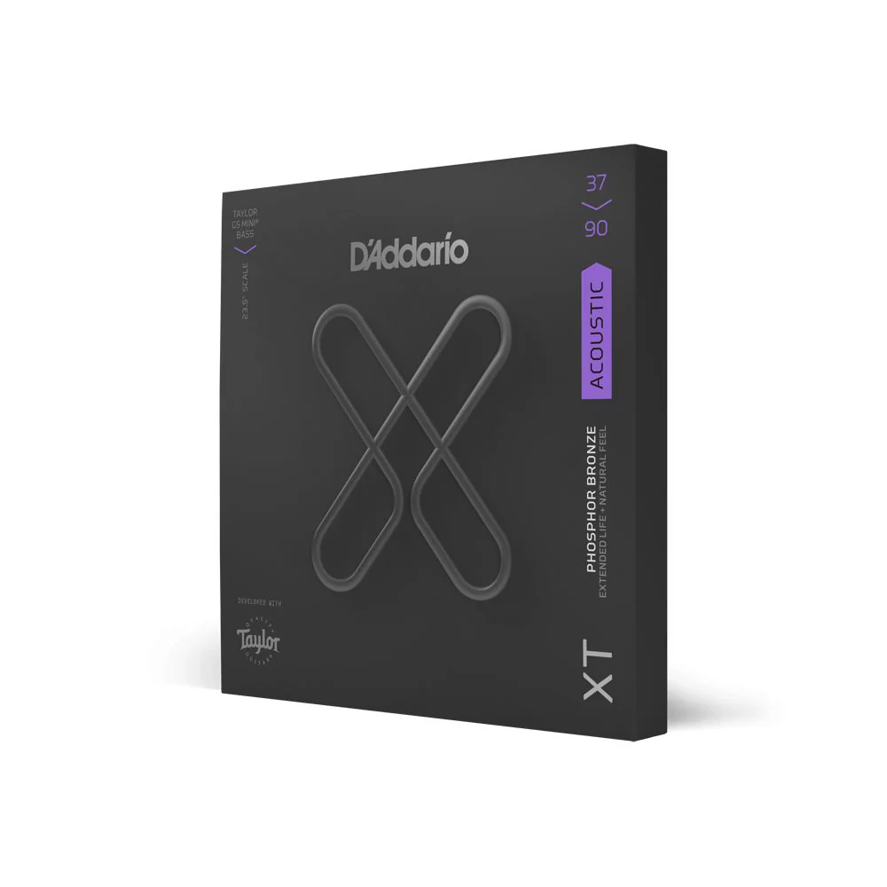 D'Addario XT Coated Phosphor Bronze Bass Strings for Taylor GS Mini | Custom Light | 37-90