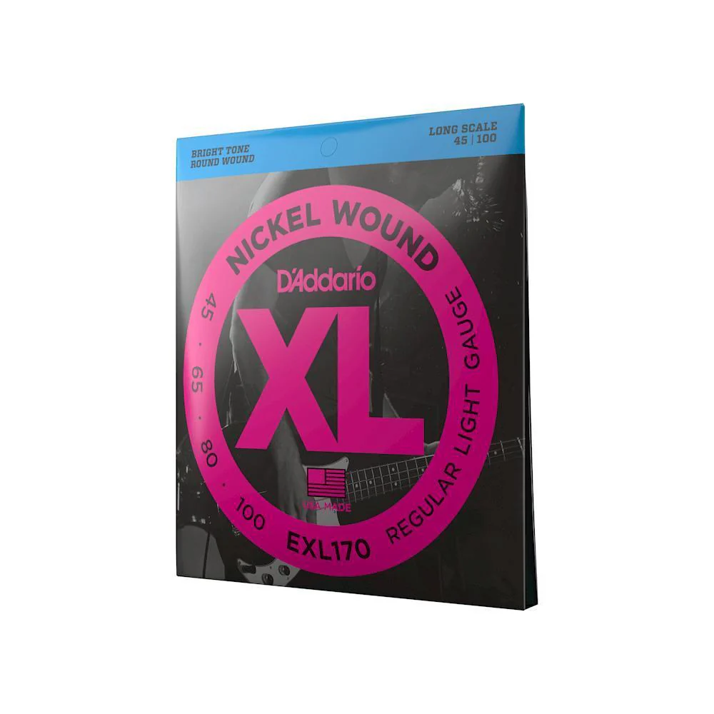 D'Addario XL Nickel Wound Bass Guitar Strings | Regular Light | Long Scale | 45-100