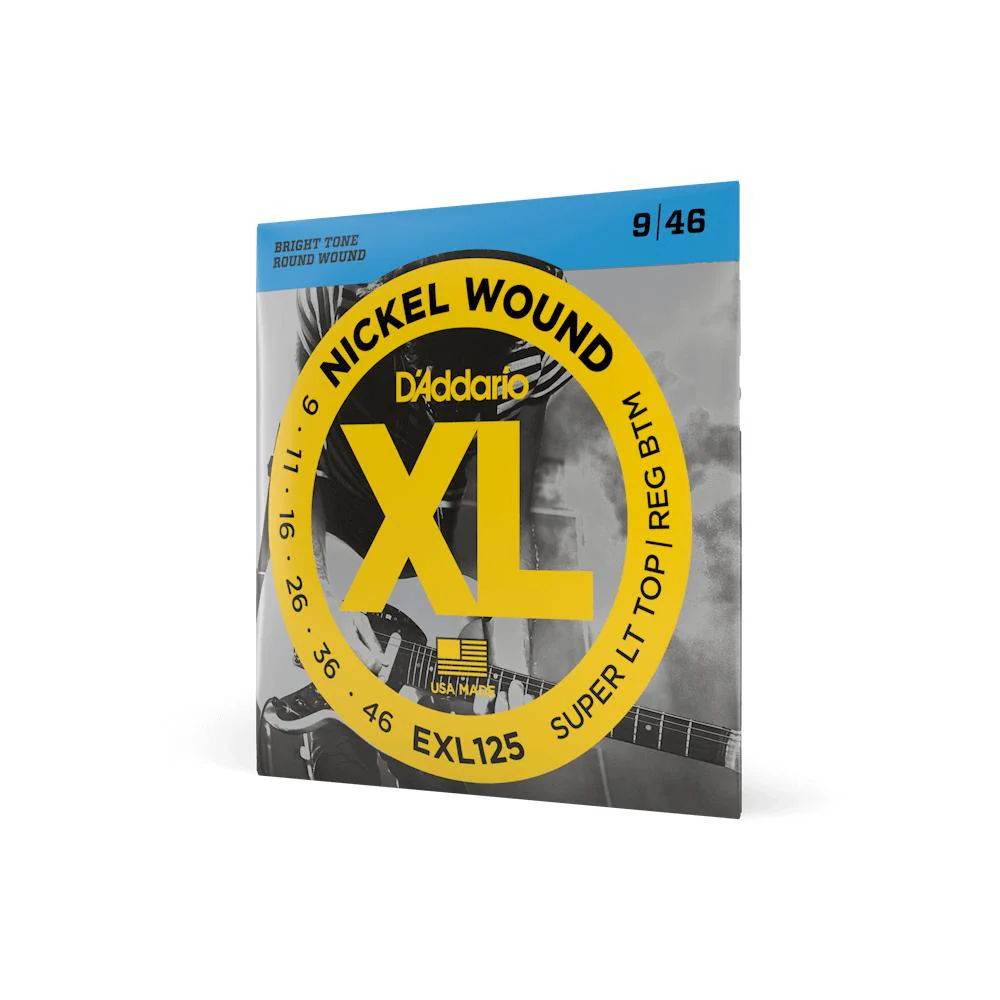 D'Addario XL Nickel Wound Electric Guitar Strings | Super Light Top/Regular Btm | 9-46