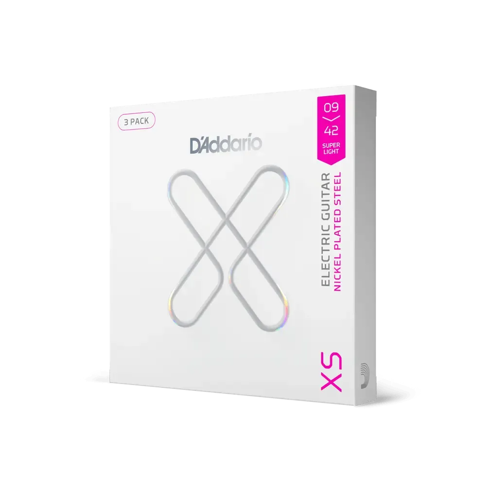 D'Addario XS Coated Electric Guitar Strings | 09-42 (Super Light) | 3-Pack