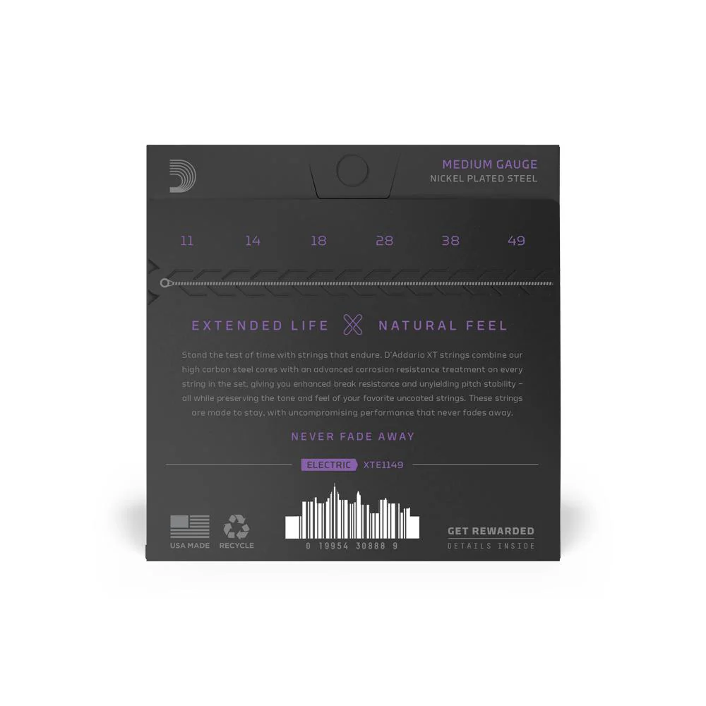 D'Addario XT Coated Electric Guitar Strings | 11-49 (Medium) - Image 2