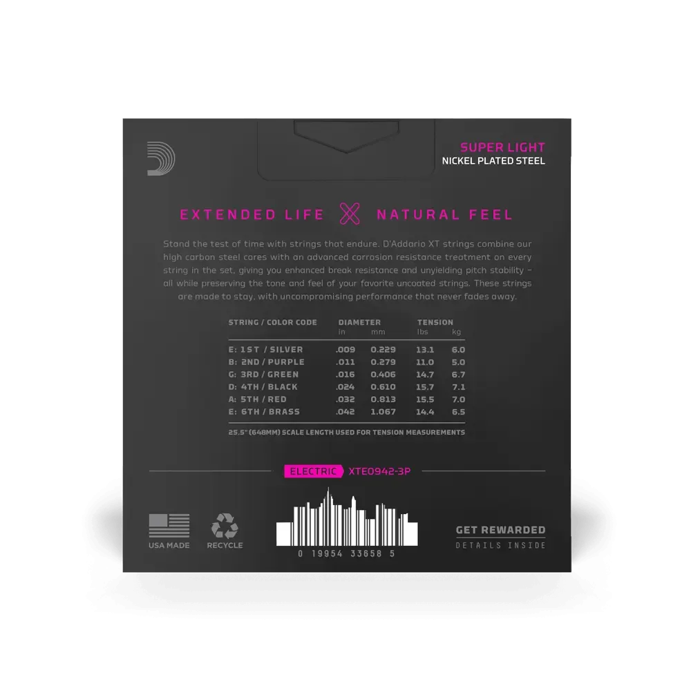 D'Addario XT Electric Guitar Strings | 9-42 - Image 2