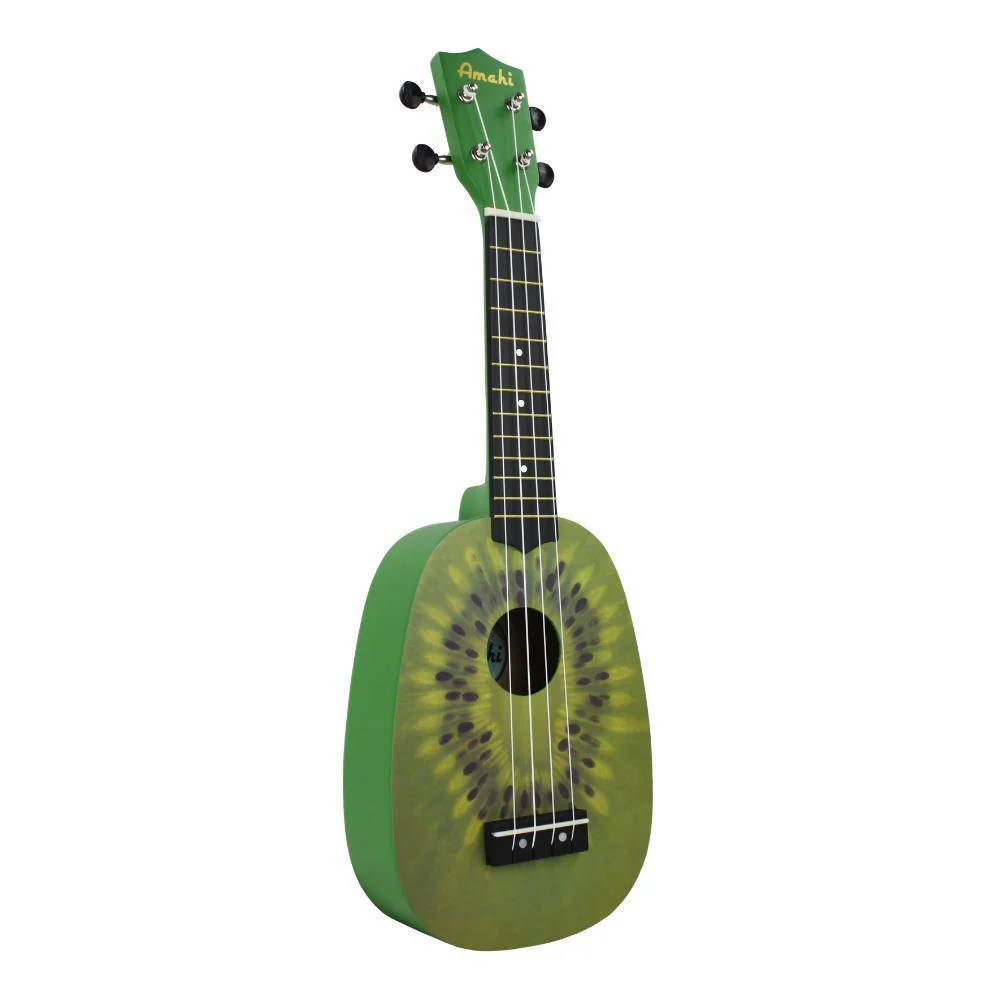 Amahi Soprano Ukulele w/Bag | Pineapple Shape w/Kiwi Design