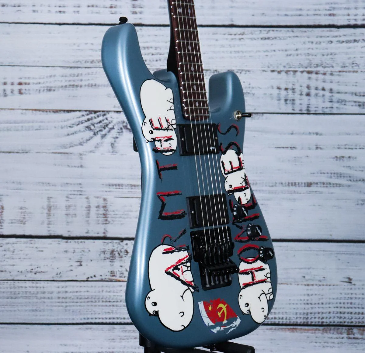 *DEMO* Fender Tom Morello Arm The Homeless Stratocaster | Blue Ice Metallic - Image 4
