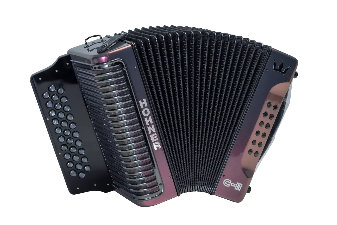 *DEMO* Hohner Corona C-II Diatonic Accordion (F Bb Eb) | Red to Gold