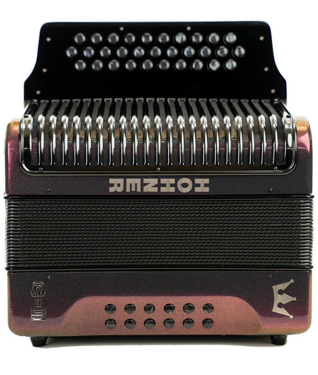 *DEMO* Hohner Corona C-II Diatonic Accordion (F Bb Eb) | Red to Gold - Image 2