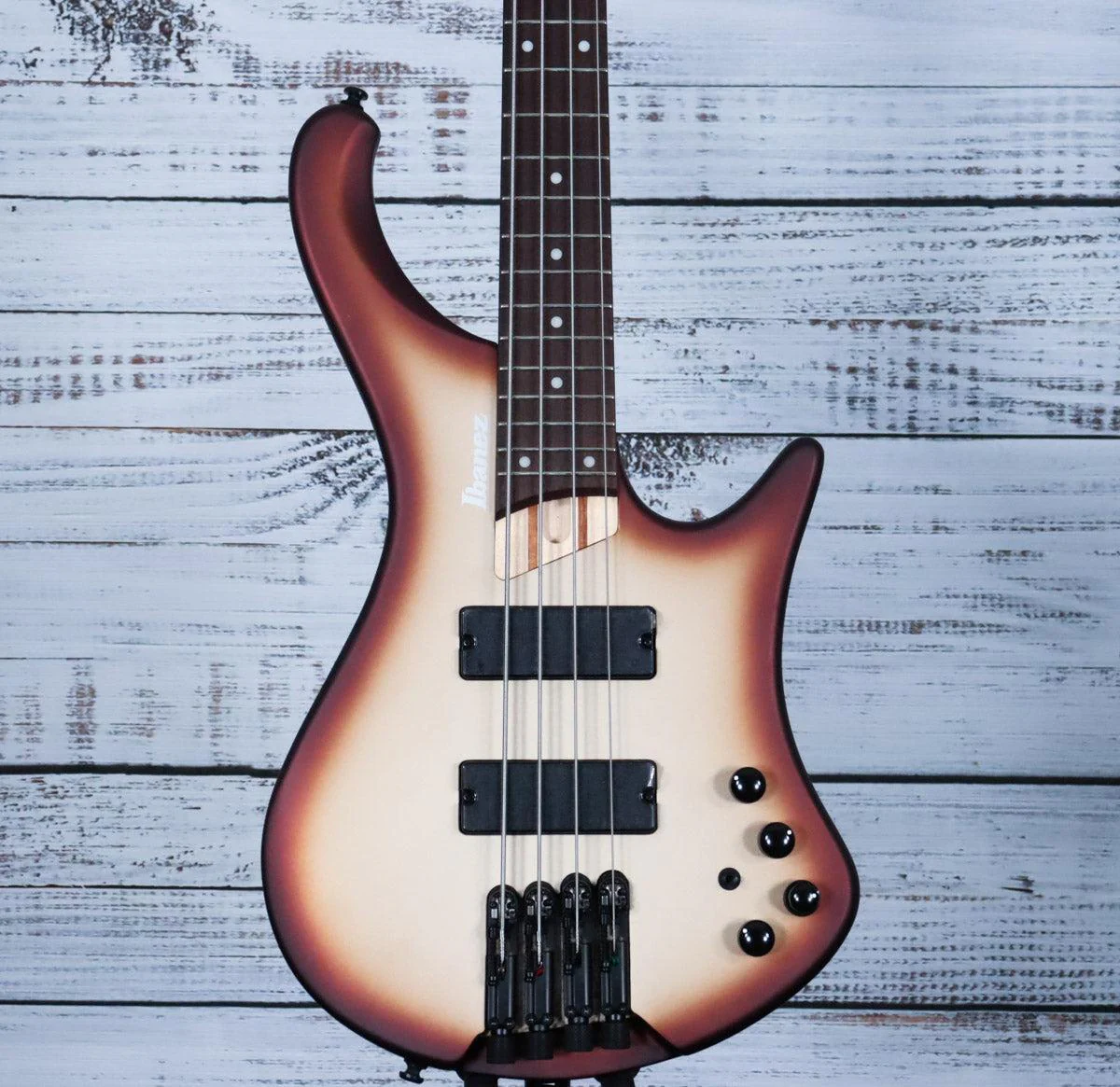*DEMO* Ibanez EHB600 Headless Bass Guitar | Matte Charred Champagne Burst