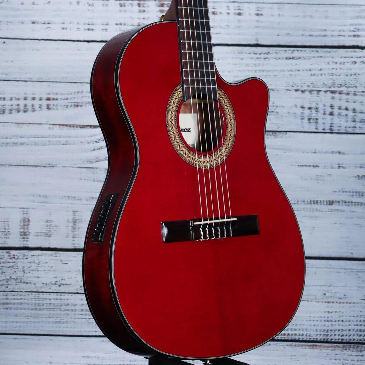 *DEMO* Ibanez GA35TCE Cutaway Classical Acoustic-Electric Guitar | Sapphire Red High Gloss - Image 4