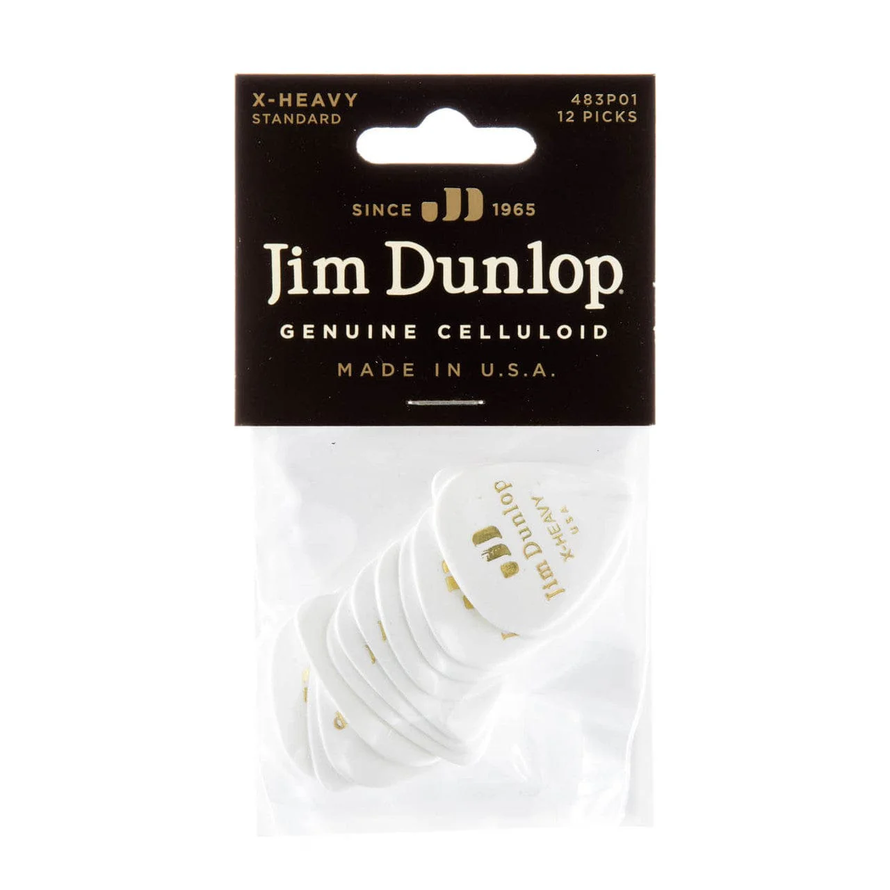 Dunlop Celluloid Guitar Pick | Extra Heavy | 12-Pack - Image 2