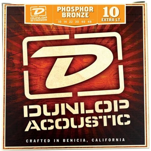 Dunlop Phosphor Bronze Acoustic Guitar Strings | Extra Light 10-48
