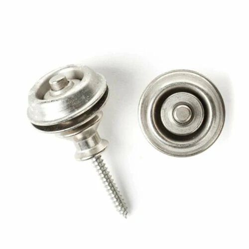 Dunlop STRAPLOK® Strap Retainers Dual Design | Vintage Nickel