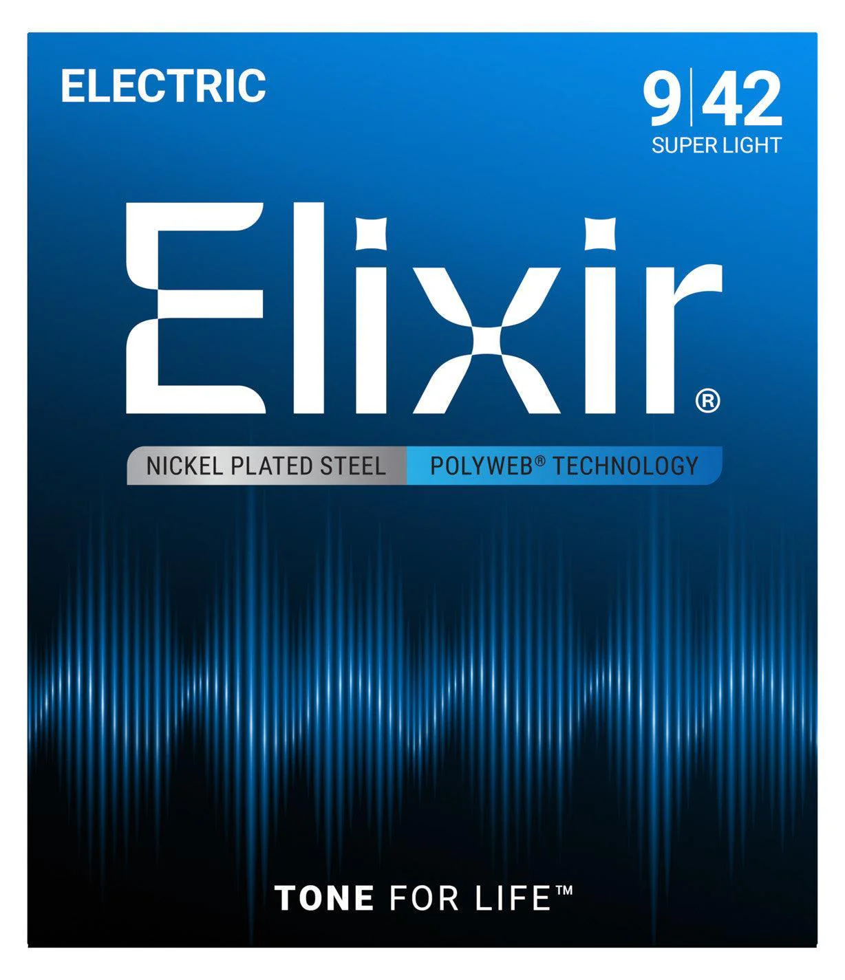Elixir Polyweb Nickel-Plated Steel Electric Guitar Strings | 9-42 (Super Light)