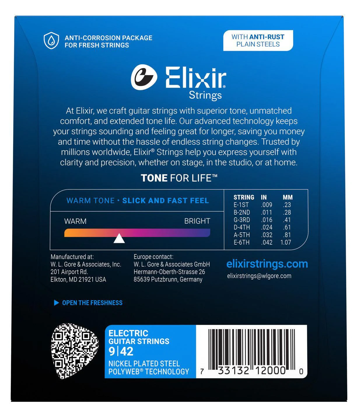 Elixir Polyweb Nickel-Plated Steel Electric Guitar Strings | 9-42 (Super Light) - Image 2