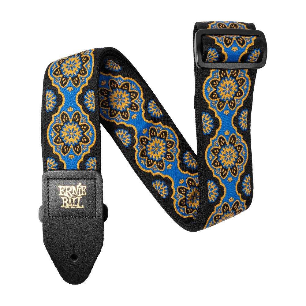 Ernie Ball Classic Jacquard Guitar Strap | Kaleidoscope Blue (2")