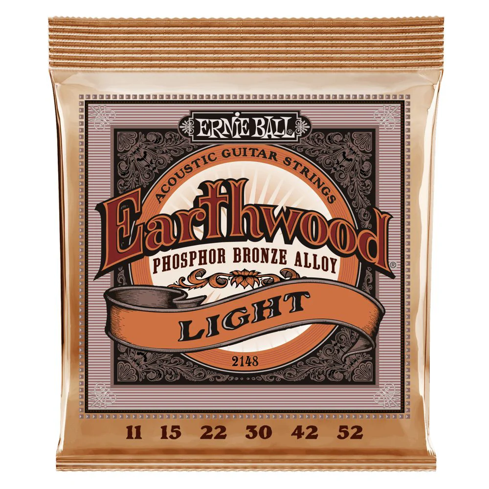 Ernie Ball Earthwood Phosphor Bronze Acoustic Guitar Strings | Light | 11-52