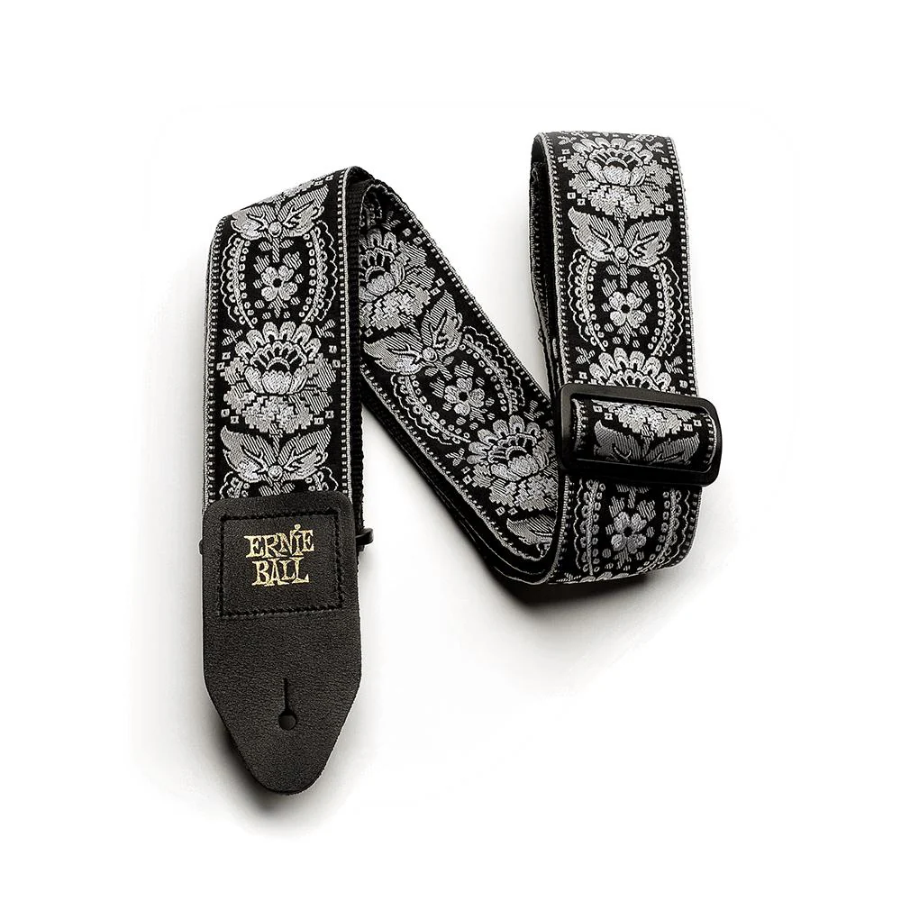Ernie Ball Classic Jacquard Guitar Strap | Silver Orleans (2")