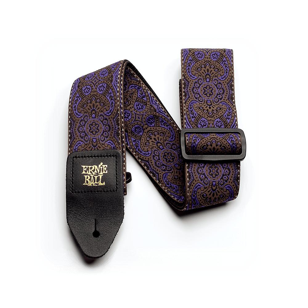 Ernie Ball Classic Jacquard Guitar Strap | Purple Paisley (2")