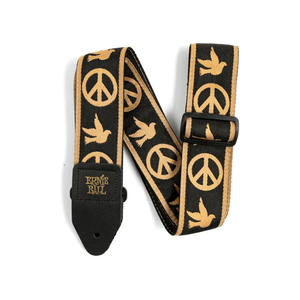 Ernie Ball Classic Jacquard Guitar Strap | Peace Love Dove (2")