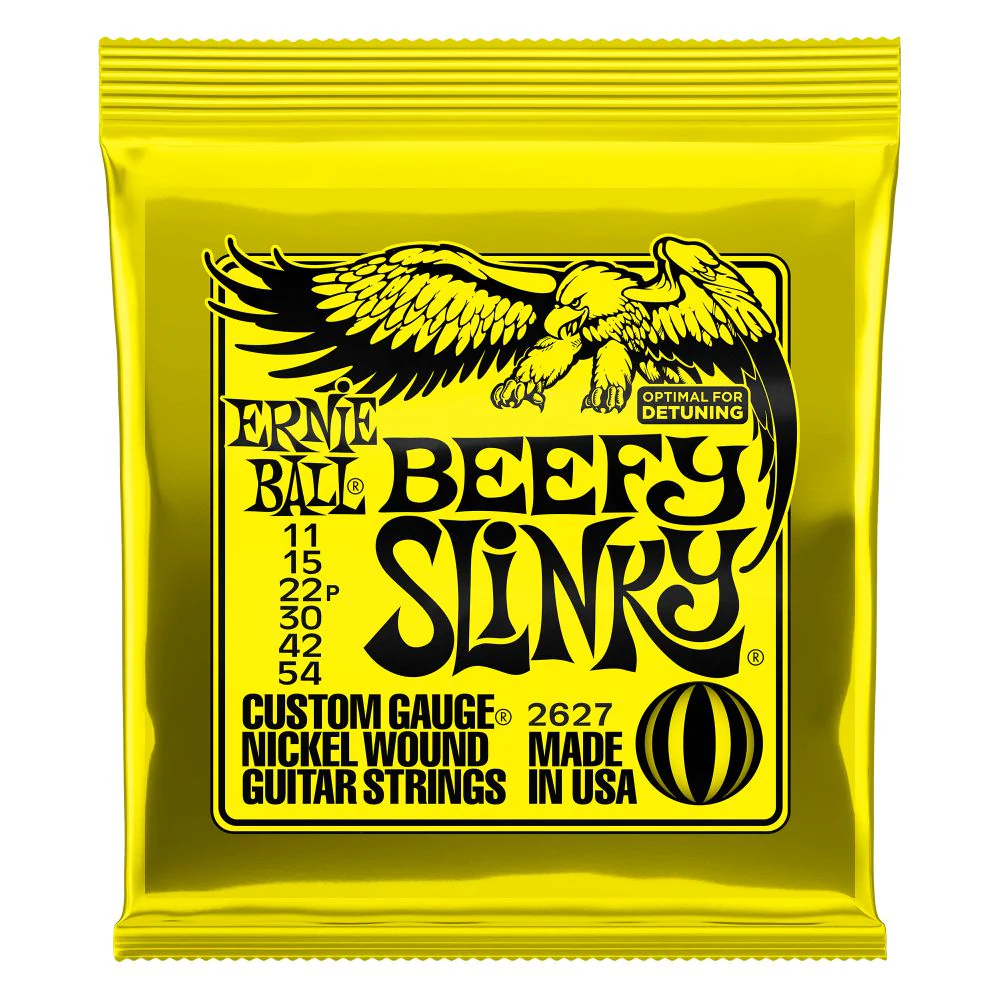Ernie Ball Slinky Nickel-Wound Electric Guitar Strings | Beefy Slinky | 11-54