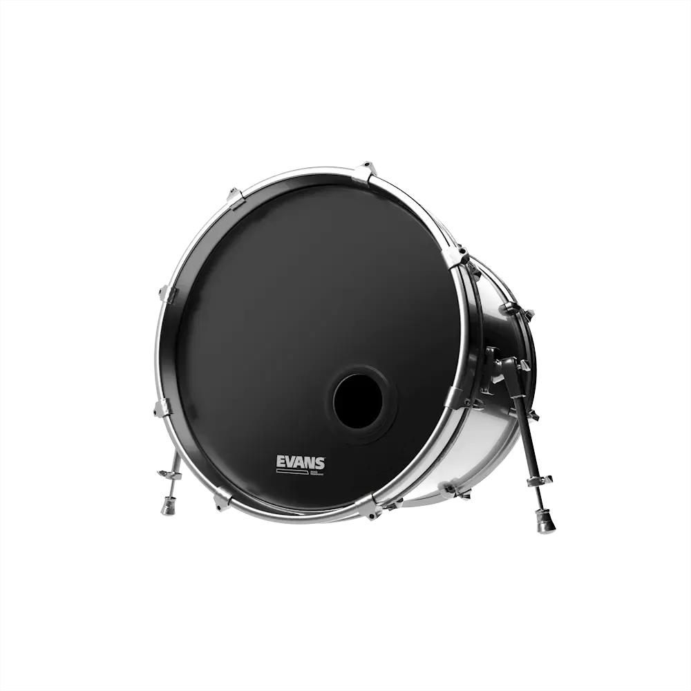 Evans EMAD Resonant Bass Drumhead w/Porthole) | 20" (Black) - Image 2