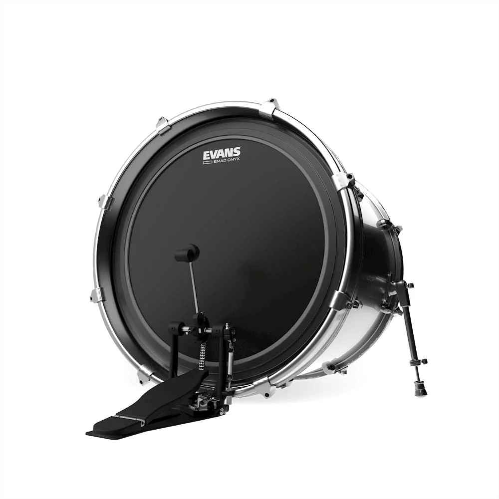 Evans EMAD ONYX Bass Batter Drumhead | 20" (Black Frost Coated) - Image 2