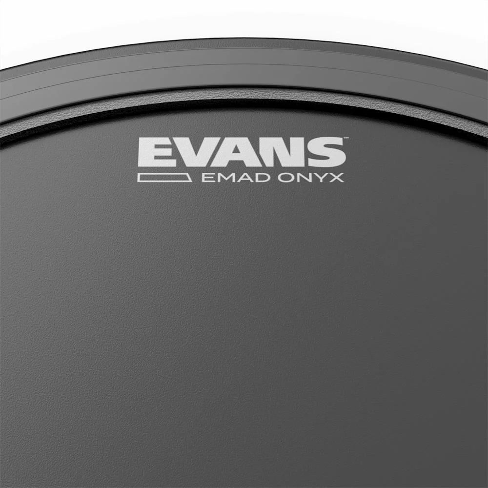 Evans EMAD ONYX Bass Batter Drumhead | 20" (Black Frost Coated) - Image 3