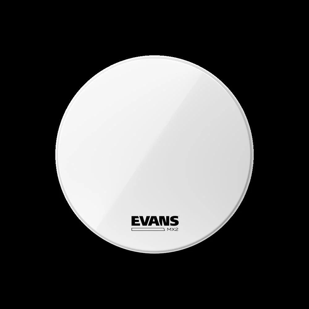 Evans MX2  Marching Bass Drumhead | 16" (White) - Image 2