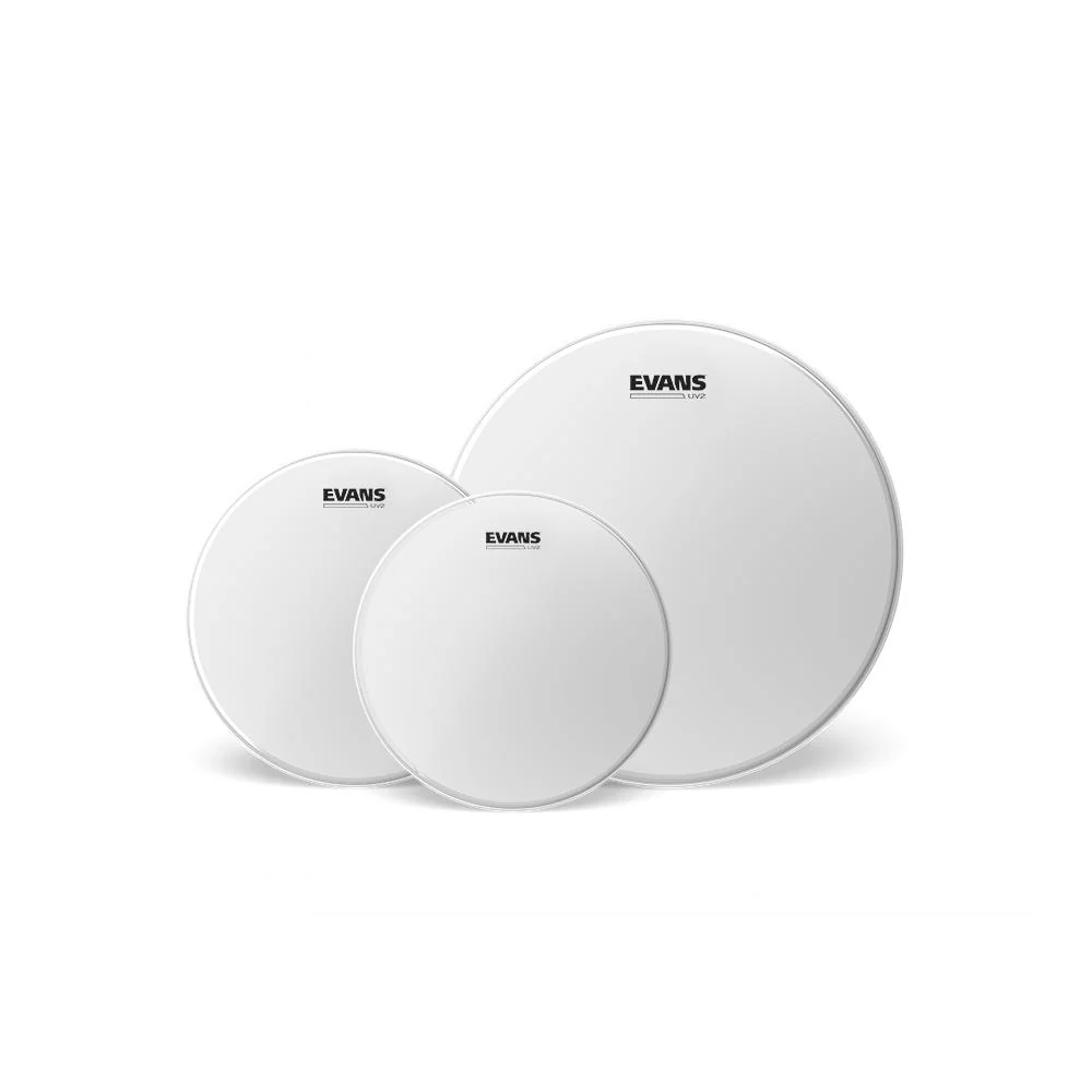 Evans UV2 Rock Tom Drumheads Pack | 10" 12" 16" (Coated White)